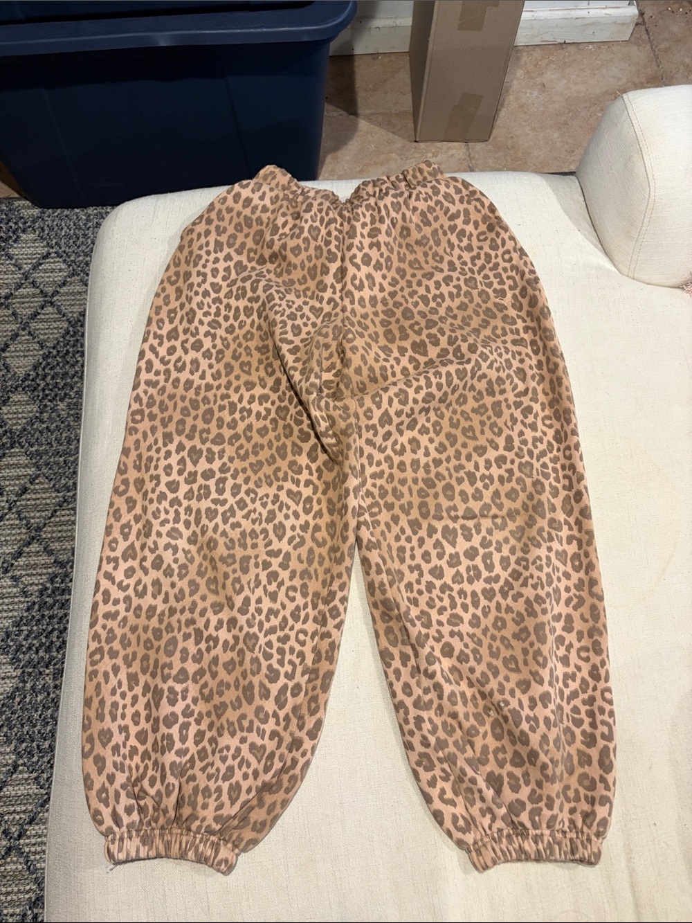 PINK victoria's secret baggy sweatpants womens sz XS leopard